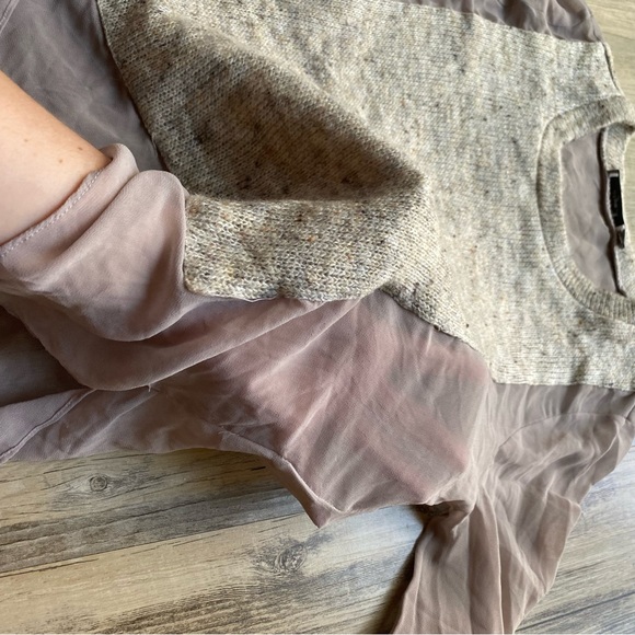 Tan Boutique Aryn K Knit and Mesh Sweater - Picture 2 of 6